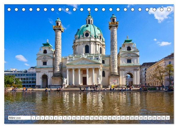 Produktbild: Sch&ouml;ne Gr&uuml;&szlig;e aus Wien (Tischkalender 2026 DIN A5 quer), CALVENDO Monatskalender