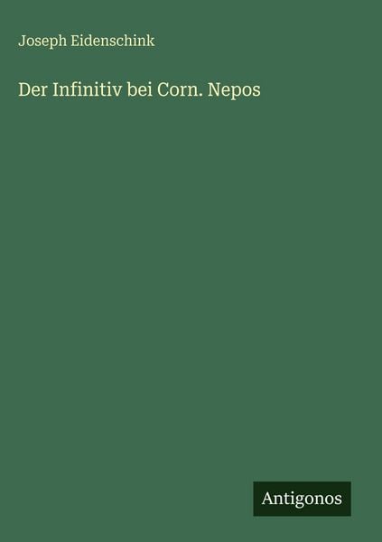 Produktbild: Der Infinitiv bei Corn. Nepos