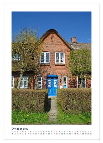 Produktbild: Friesenh&auml;user auf F&ouml;hr (Wandkalender 2026 DIN A4 hoch), CALVENDO Monatskalender