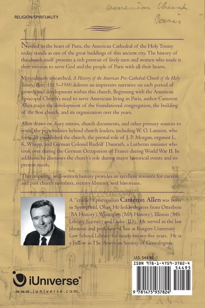 Produktbild: The History of the American Pro-Cathedral of the Holy Trinity, Paris (1815-1980)
