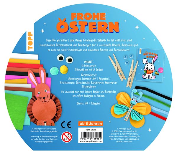 Produktbild: Bastelbox Ostern. Mit Anleitungen, Bastelmaterial und Mitmachbuch