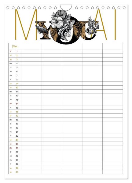 Produktbild: Fantastica Familienkalender miomanda (Wandkalender 2026 DIN A4 hoch), CALVENDO Monatskalender