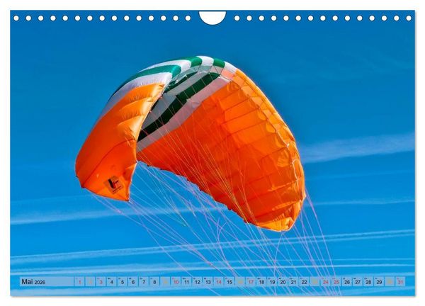 Produktbild: Frei sein - Paragliding (Wandkalender 2026 DIN A4 quer), CALVENDO Monatskalender