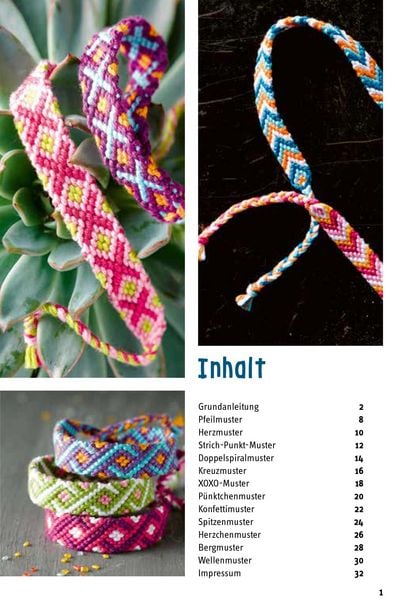 Produktbild: Kreativ-Set Zuckers&uuml;&szlig;e Freundschaftsb&auml;nder. Mit Anleitungsbuch und Material