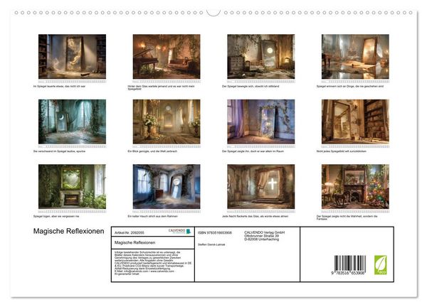 Produktbild: Magische Reflexionen (hochwertiger Premium Wandkalender 2026 DIN A2 quer), Kunstdruck in Hochglanz