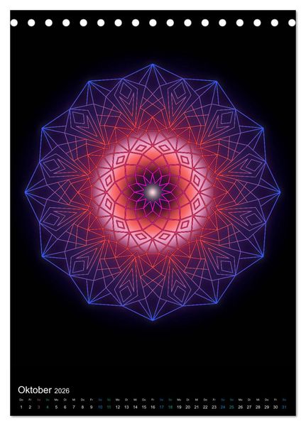 Produktbild: Mandala-Kalender 2026 (Tischkalender 2026 DIN A5 hoch), CALVENDO Monatskalender