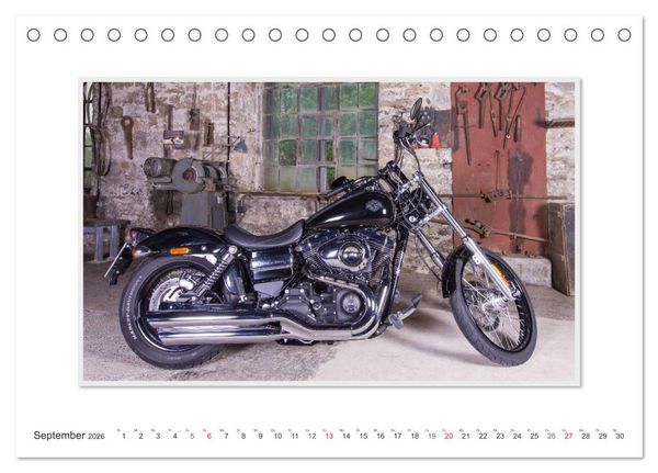 Produktbild: Emotionale Momente: Harley Davidson - Wide Glide (Tischkalender 2026 DIN A5 quer), CALVENDO Monatskalender