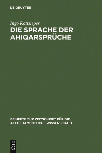 Produktbild: Die Sprache der Ahiqarspr&uuml;che