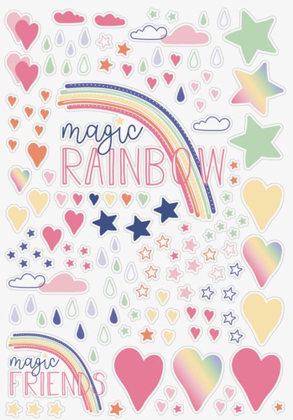 Produktbild: Brunnen Freundebuch Magic Rainbow &brvbar; 165&times;200 cm, 80 Seiten, rosa