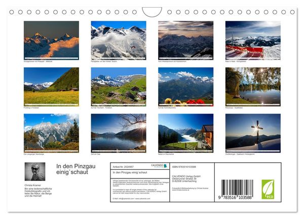 Produktbild: In den Pinzgau einig`schaut (Wandkalender 2026 DIN A4 quer), CALVENDO Monatskalender