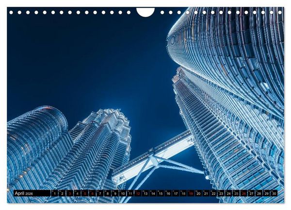 Produktbild: St&auml;dte S&uuml;dostasiens - Singapur & Kuala Lumpur (Wandkalender 2026 DIN A4 quer), CALVENDO Monatskalender