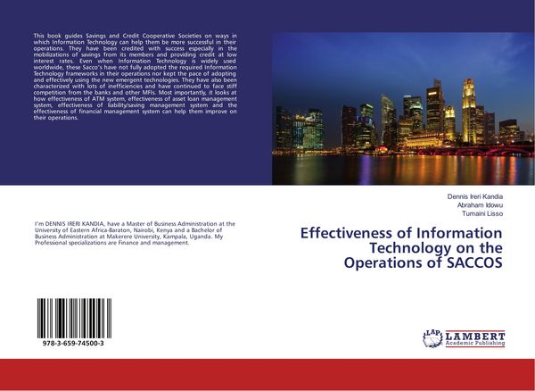 Produktbild: Effectiveness of Information Technology on the Operations of SACCOS
