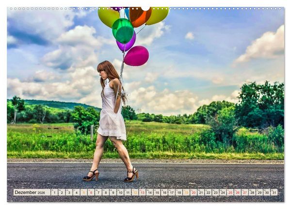 Produktbild: Mein sch&ouml;ner bunter Luftballon (Wandkalender 2026 DIN A2 quer), CALVENDO Monatskalender