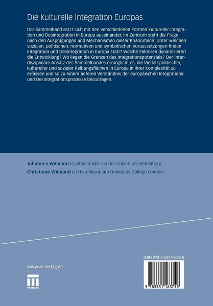 Produktbild: Die kulturelle Integration Europas