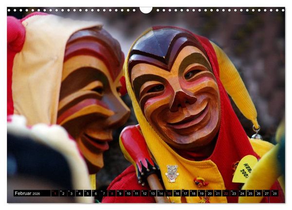 Produktbild: Alemannische Masken (Wandkalender 2026 DIN A3 quer), CALVENDO Monatskalender