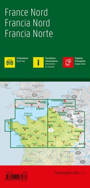Produktbild: freytag & berndt Stra&szlig;enkarte Frankreich Nord 1:500.000