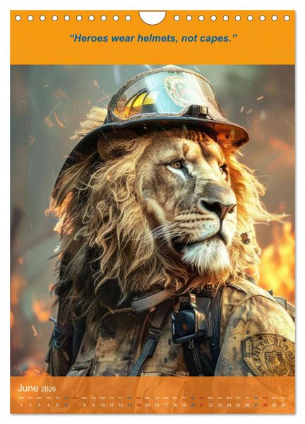 Produktbild: The beastly funny firefighters (Wall Calendar 2026 DIN A4 portrait), CALVENDO 12 Month Wall Calendar