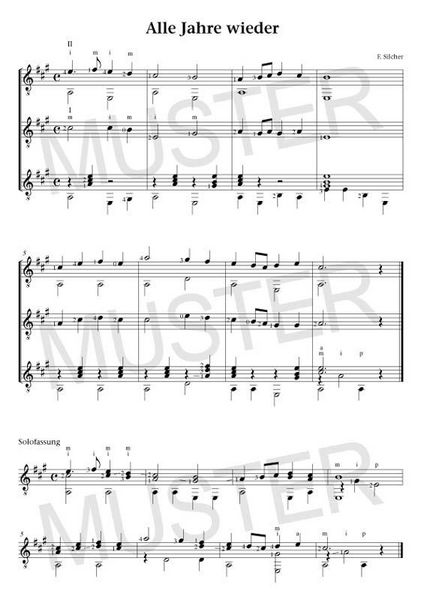 Produktbild: Weihnachtslieder f&uuml;r 1-3 Gitarren