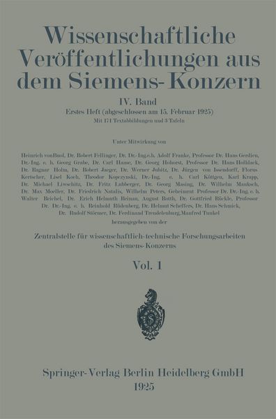 Produktbild: Wissenschaftliche Ver&ouml;ffentlichungen aus dem Siemens-Konzern