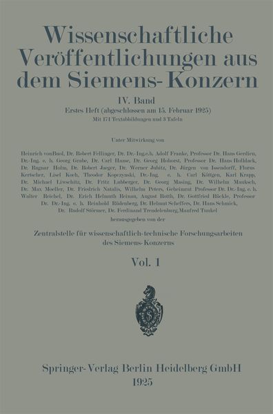 Produktbild: Wissenschaftliche Ver&ouml;ffentlichungen aus dem Siemens-Konzern