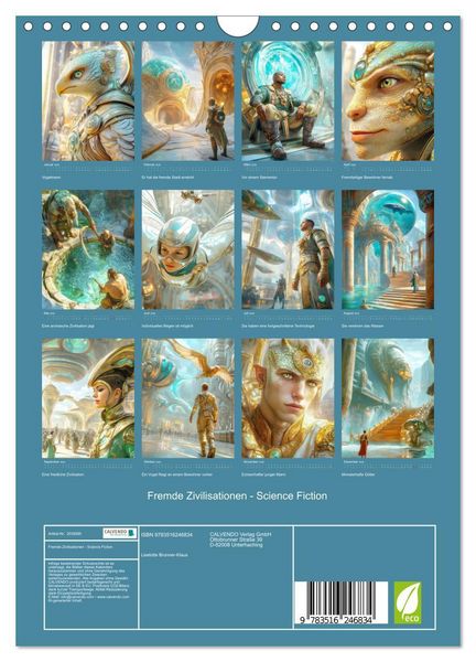 Produktbild: Fremde Zivilisationen - Science Fiction (Wandkalender 2026 DIN A4 hoch), CALVENDO Monatskalender