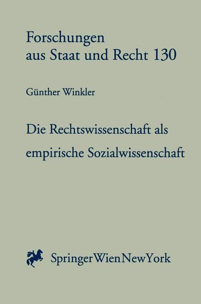 Produktbild: Die Rechtswissenschaft als empirische Sozialwissenschaft