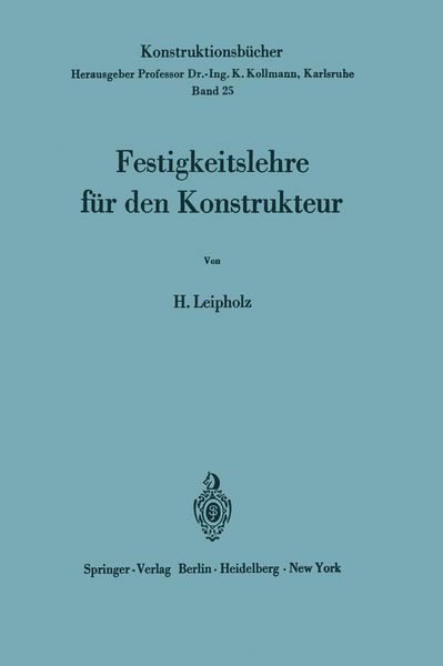 Produktbild: Festigkeitslehre f&uuml;r den Konstrukteur