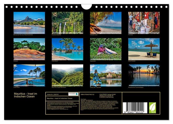 Produktbild: Mauritius - Insel im Indischen Ozean (Wandkalender 2026 DIN A4 quer), CALVENDO Monatskalender