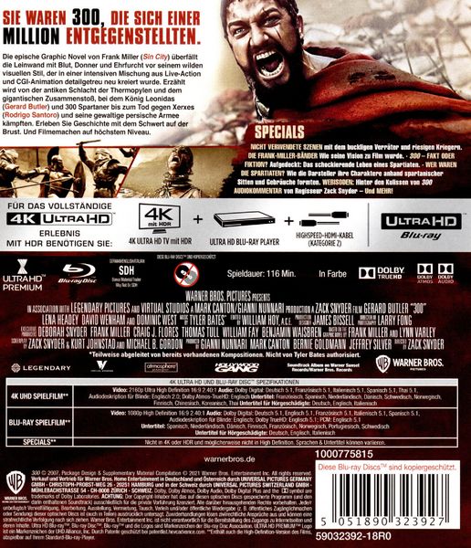 Produktbild: 300 (+ Blu-ray 2D)