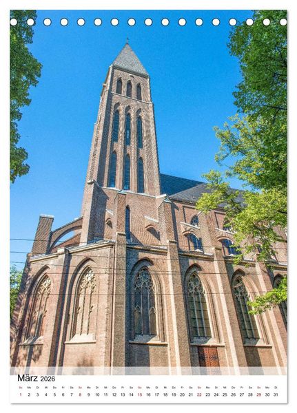 Produktbild: Kirchen in D&uuml;sseldorf (Tischkalender 2026 DIN A5 hoch), CALVENDO Monatskalender