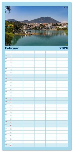 Produktbild: Familienplaner 2026 - Griechenland - Eub&ouml;a - Evia mit 5 Spalten (Wandkalender, 21 x 45 cm) CALVENDO