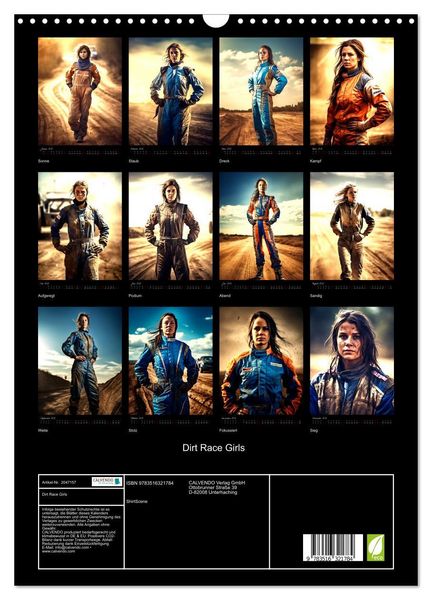 Produktbild: Dirt Race Girls (Wandkalender 2026 DIN A3 hoch), CALVENDO Monatskalender