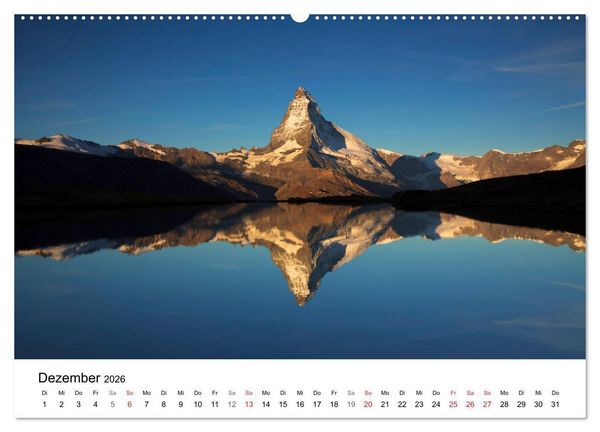 Produktbild: BERGSEEN Schweizer Alpen (Wandkalender 2026 DIN A2 quer), CALVENDO Monatskalender