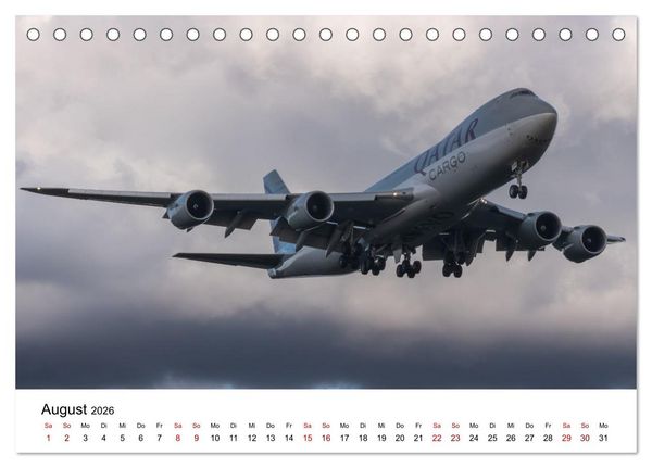 Produktbild: Boeing 747 Kalender (Tischkalender 2026 DIN A5 quer), CALVENDO Monatskalender