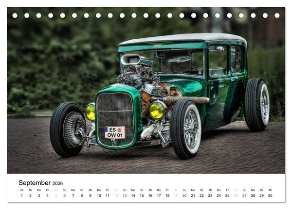 Produktbild: Custom Cars - M&auml;nnertr&auml;ume werden wahr (Tischkalender 2026 DIN A5 quer), CALVENDO Monatskalender