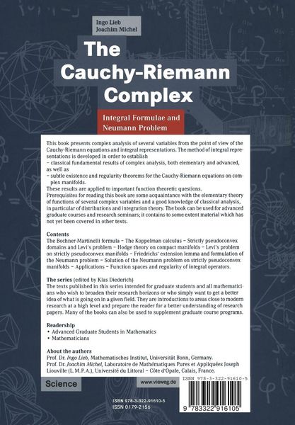 Produktbild: The Cauchy-Riemann Complex