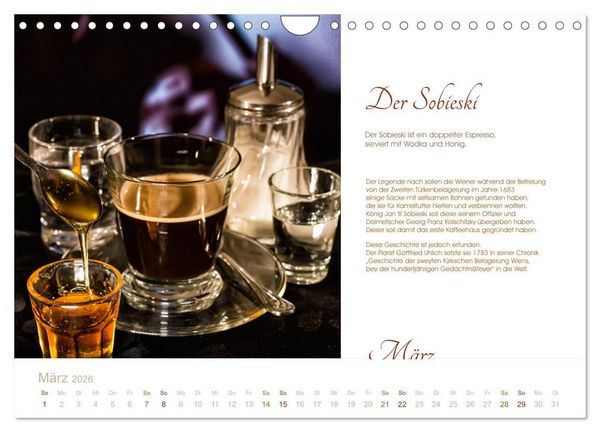 Produktbild: Wiener Kaffeerezepte (Wandkalender 2026 DIN A4 quer), CALVENDO Monatskalender