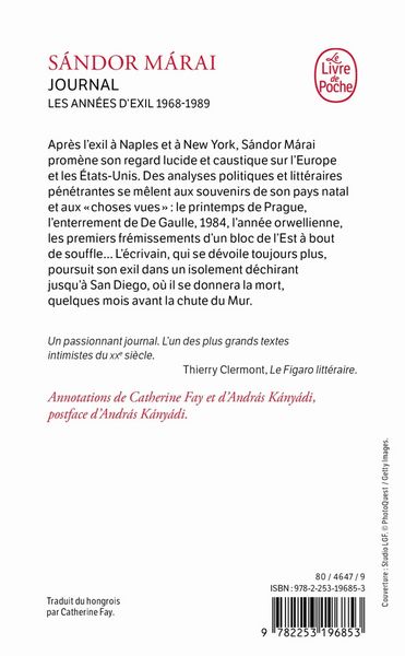 Produktbild: Journal. Les ann&eacute;es d'exil : 1968-1989