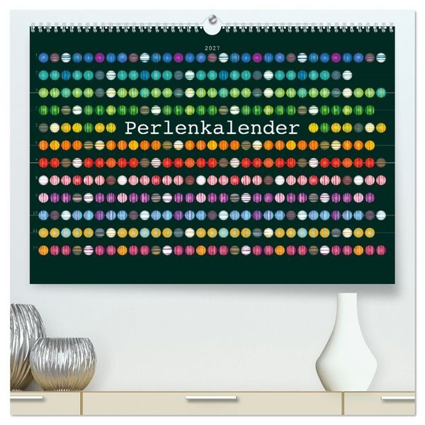 Produktbild: Perlenkalender (hochwertiger Premium Wandkalender 2027 DIN A2 quer), Kunstdruck in Hochglanz