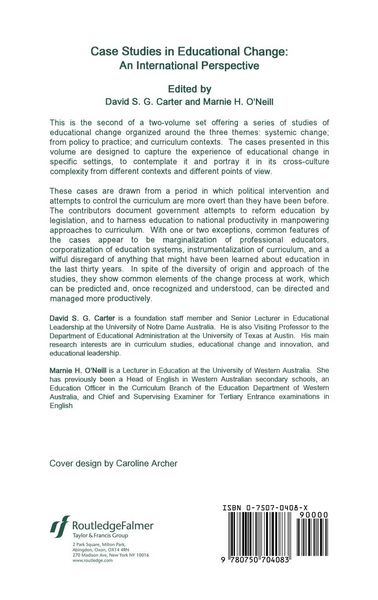 Produktbild: Case Studies In Educational Change