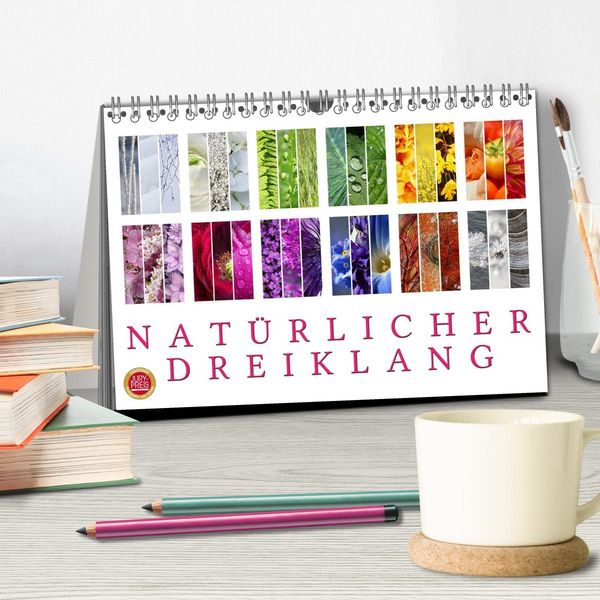 Produktbild: Nat&uuml;rlicher Dreiklang (Tischkalender 2026 DIN A5 quer), CALVENDO Monatskalender