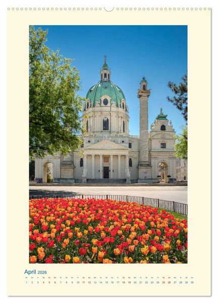 Produktbild: Meine sch&ouml;ne Stadt - ein Spaziergang durch Wien (Wandkalender 2026 DIN A2 hoch), CALVENDO Monatskalender