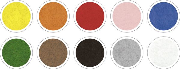 Produktbild: Folia Bastelfilz BASIC, selbstklebend, 20x30cm, 10 Blatt farbig