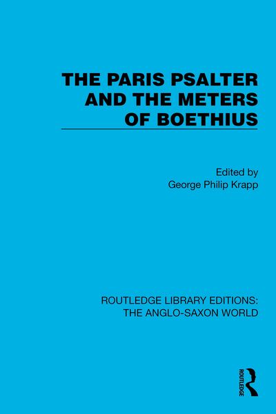 Produktbild: The Paris Psalter and the Meters of Boethius