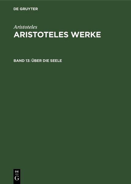 Produktbild: &Uuml;ber die Seele