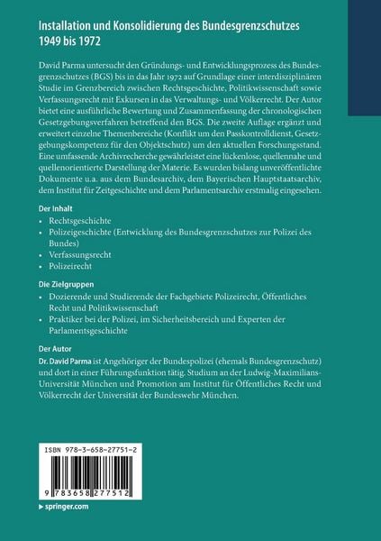 Produktbild: Installation und Konsolidierung des Bundesgrenzschutzes 1949 bis 1972