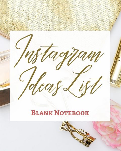 Produktbild: Instagram Ideas List - Blank Notebook - Write It Down - Pastel Rose Gold Pink - Abstract Modern Contemporary Unique Art