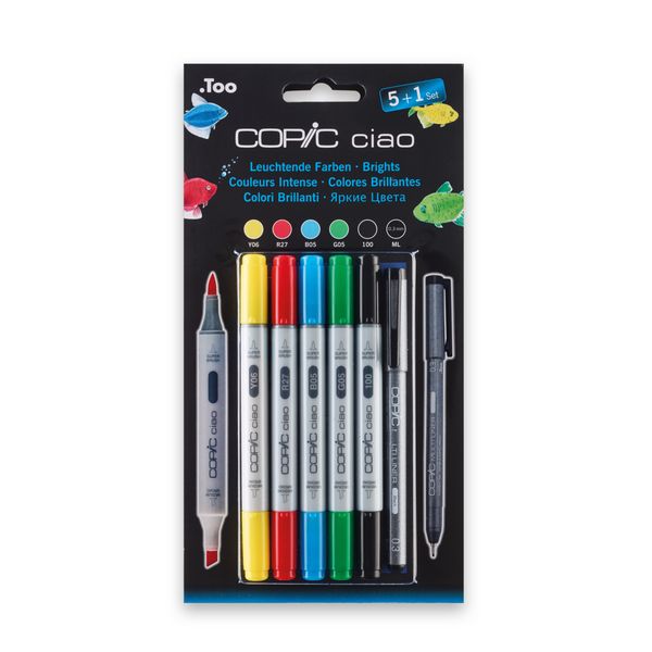 Produktbild: Copic Allroundmarker Ciao 5+1 Set Brights