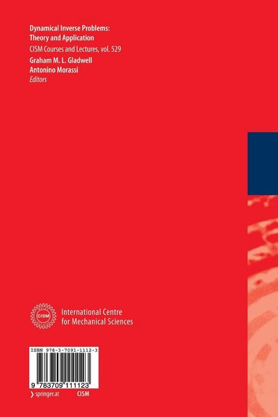 Produktbild: Dynamical Inverse Problems: Theory and Application
