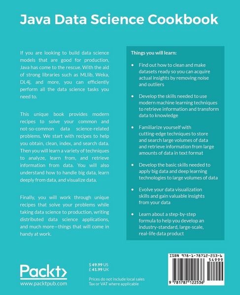 Produktbild: Java Data Science Cookbook